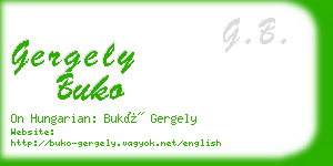 gergely buko business card